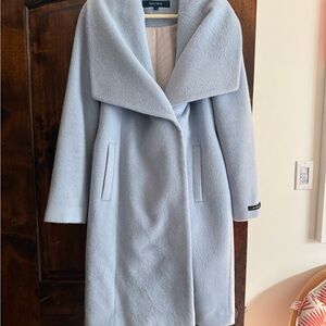 Cole Haan baby blue Wool Coat